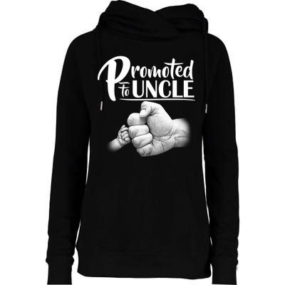 Promoted To Uncle Womens Funnel Neck Pullover Hood