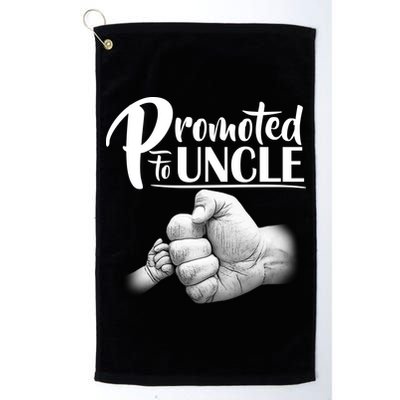 Promoted To Uncle Platinum Collection Golf Towel