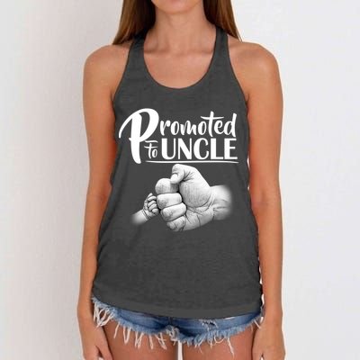 Promoted To Uncle Women's Knotted Racerback Tank