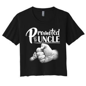 Promoted To Uncle Women's Crop Top Tee