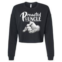Promoted To Uncle Cropped Pullover Crew