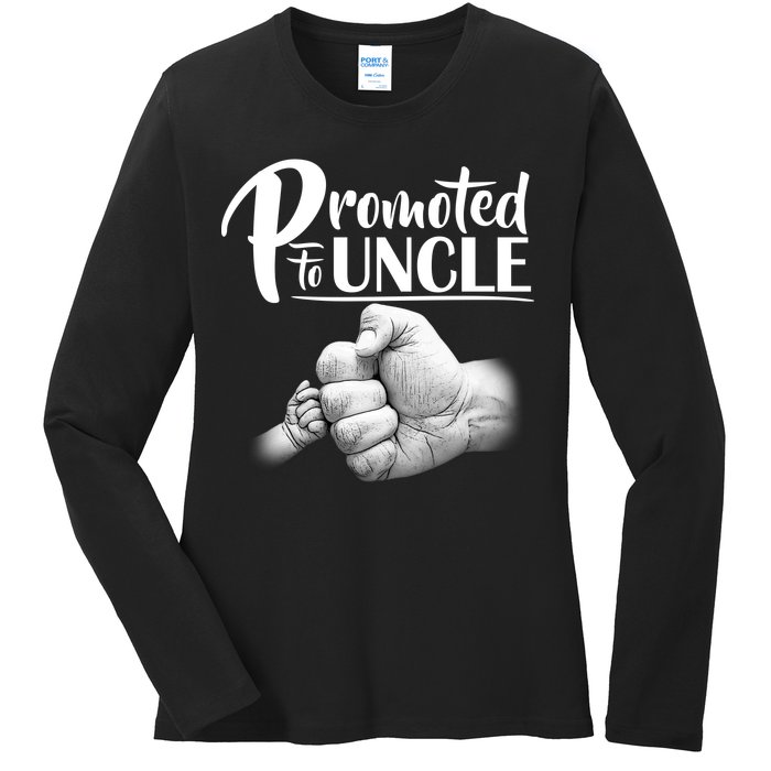 Promoted To Uncle Ladies Long Sleeve Shirt