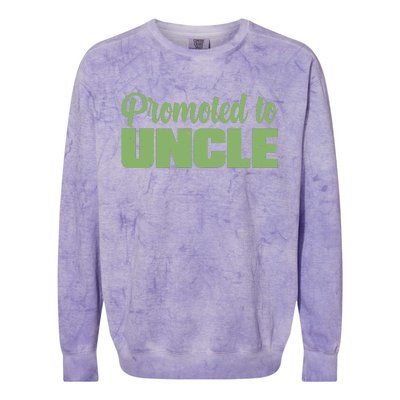 Promoted to Uncle New Baby Niece Nephew  Colorblast Crewneck Sweatshirt