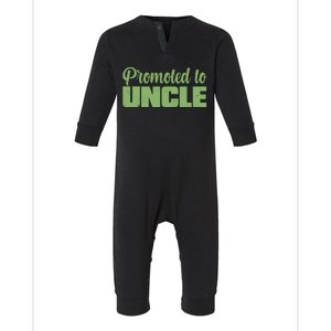 Promoted to Uncle New Baby Niece Nephew  Infant Fleece One Piece