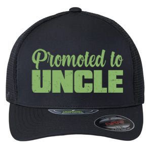 Promoted to Uncle New Baby Niece Nephew  Flexfit Unipanel Trucker Cap