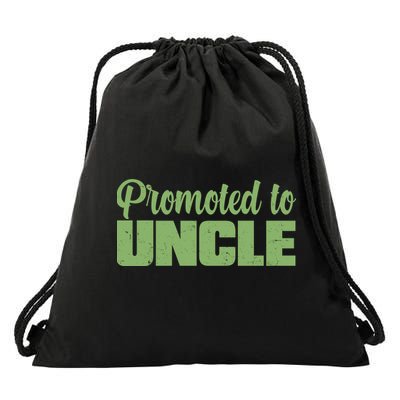 Promoted to Uncle New Baby Niece Nephew  Drawstring Bag