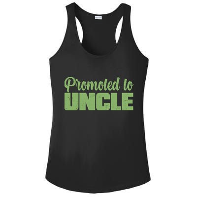 Promoted to Uncle New Baby Niece Nephew  Ladies PosiCharge Competitor Racerback Tank