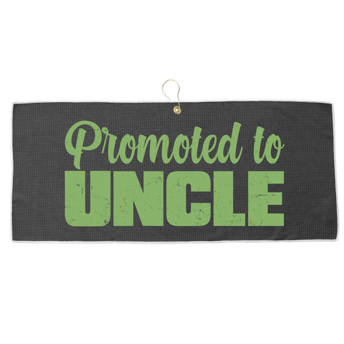 Promoted to Uncle New Baby Niece Nephew  Large Microfiber Waffle Golf Towel
