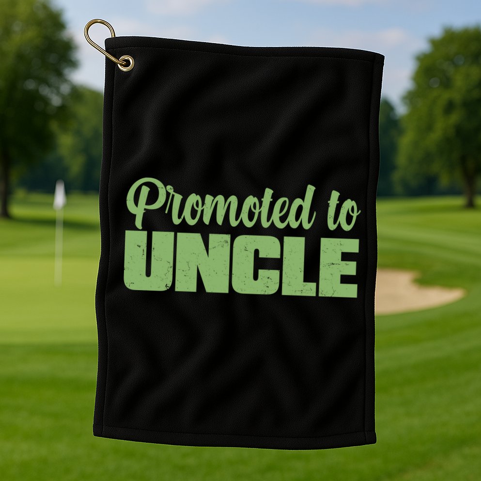 Promoted to Uncle New Baby Niece Nephew  Golf Towel