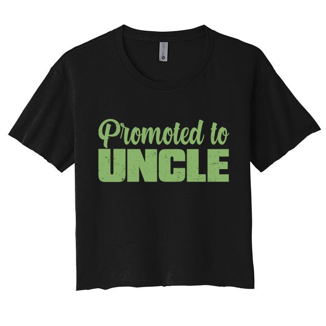 Promoted to Uncle New Baby Niece Nephew  Crop Top
