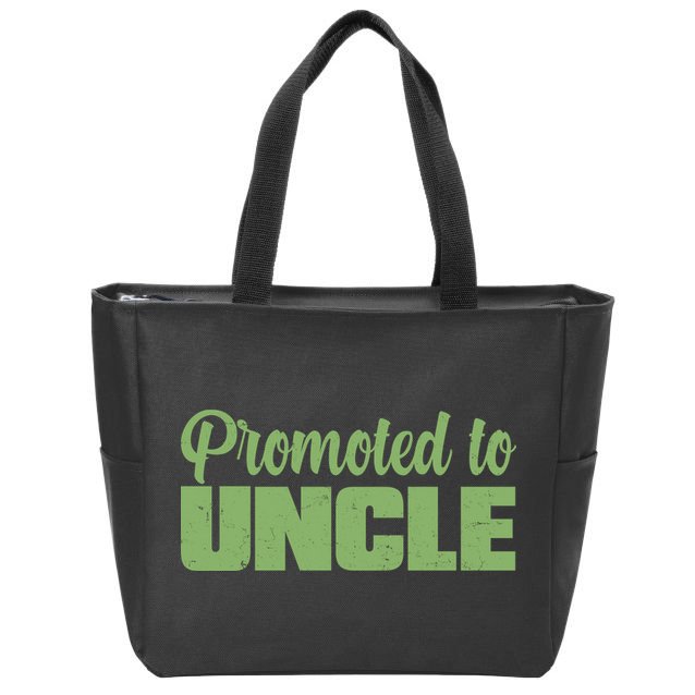Promoted to Uncle New Baby Niece Nephew  Zip Tote Bag