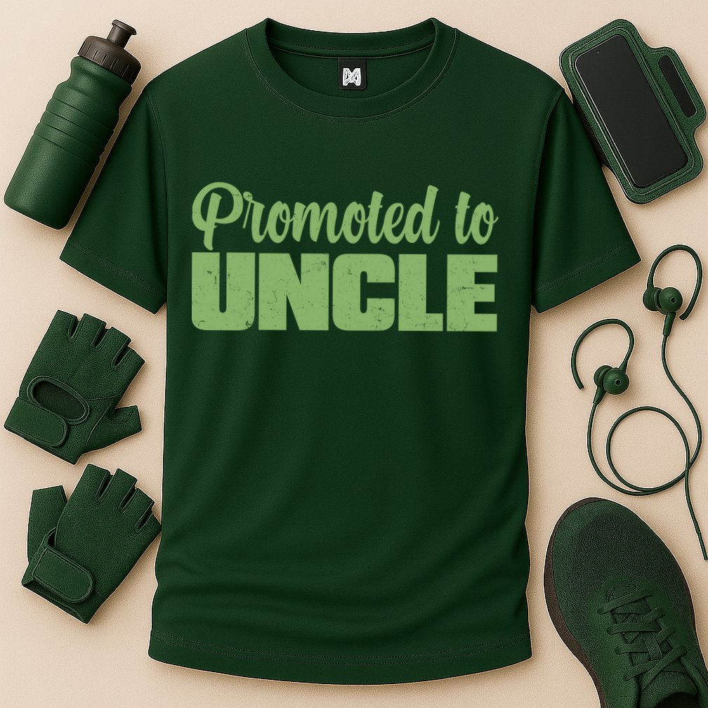 Promoted to Uncle New Baby Niece Nephew  Performance Shirt