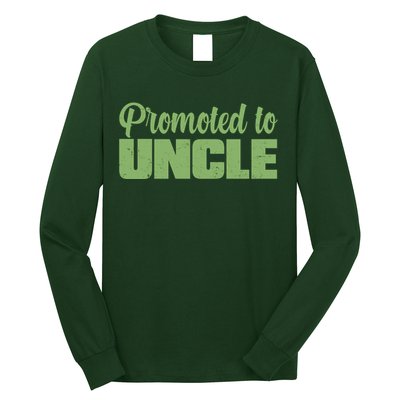 Promoted to Uncle New Baby Niece Nephew  Long Sleeve Shirt