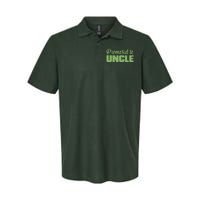 Promoted to Uncle New Baby Niece Nephew  Softstyle Adult Sport Polo