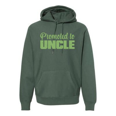 Promoted to Uncle New Baby Niece Nephew  Premium Hoodie