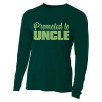 Promoted to Uncle New Baby Niece Nephew  Cooling Performance Long Sleeve Crew