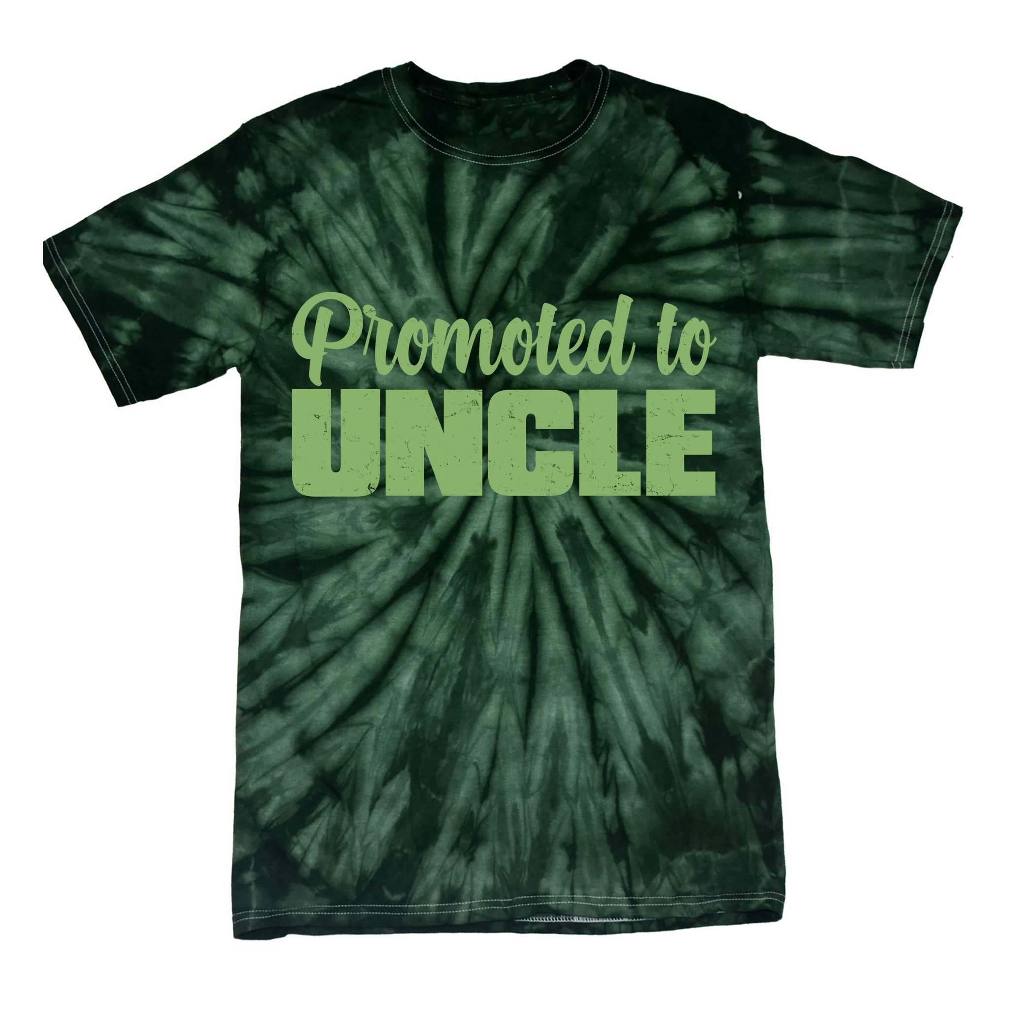 Promoted to Uncle New Baby Niece Nephew  Tie-Dye T-Shirt