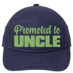 Promoted to Uncle New Baby Niece Nephew  7-Panel Snapback Hat