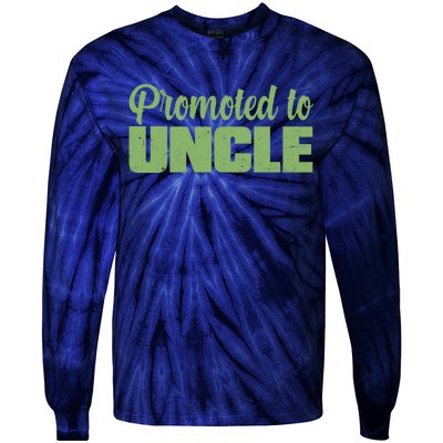 Promoted to Uncle New Baby Niece Nephew  Tie-Dye Long Sleeve Shirt