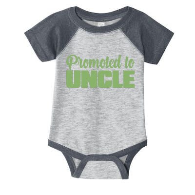 Promoted to Uncle New Baby Niece Nephew  Infant Baby Jersey Bodysuit