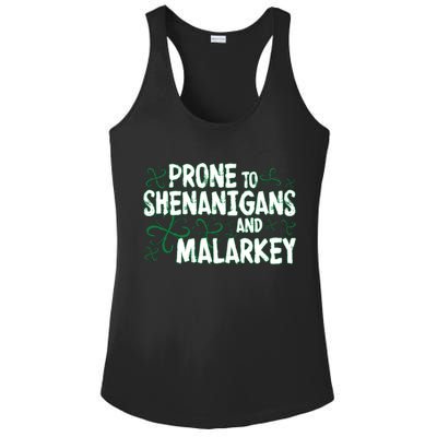 Prone To Shenanigans And Malarkey Ladies PosiCharge Competitor Racerback Tank