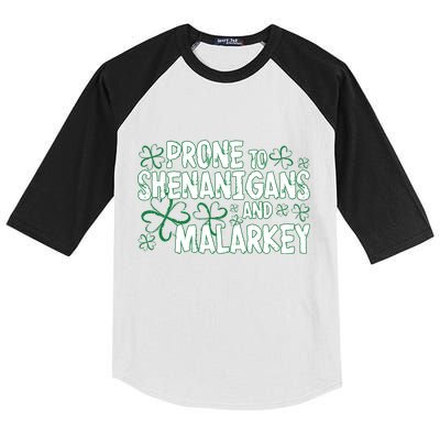 Prone To Shenanigans And Malarkey Kids Colorblock Raglan Jersey
