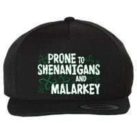 Prone To Shenanigans And Malarkey Wool Snapback Cap