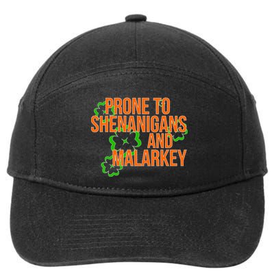Prone to Shenanigans and Malarkey St Patty's Day 7-Panel Snapback Hat