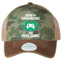 Prone To Shenanigans Video Games Shamrock Gamer Legacy Tie Dye Trucker Hat