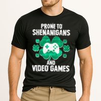 Prone To Shenanigans Video Games Shamrock Gamer Cooling Performance Crew T-Shirt