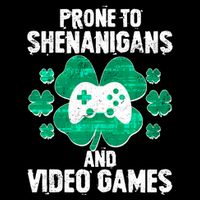 Prone To Shenanigans Video Games Shamrock Gamer 16 in Basic Backpack