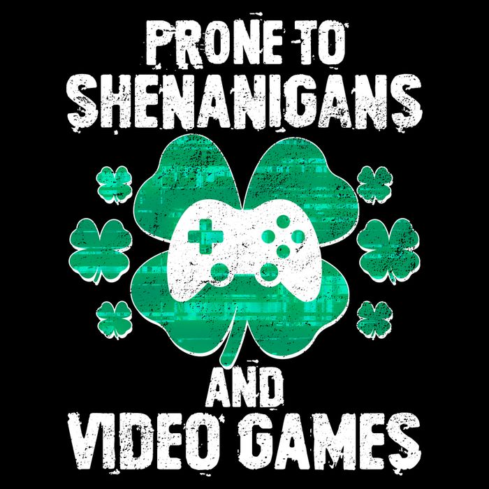 Prone To Shenanigans Video Games Shamrock Gamer 16 in Basic Backpack
