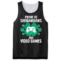 Prone To Shenanigans Video Games Shamrock Gamer Mesh Reversible Basketball Jersey Tank