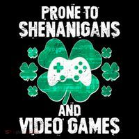 Prone To Shenanigans Video Games Shamrock Gamer Visor