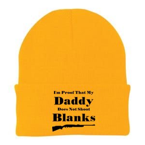 Proof My Daddy Does Not Shoot Blanks Knit Cap Winter Beanie