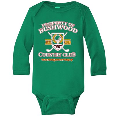 Property Bushwood Country Club Baby Long Sleeve Bodysuit