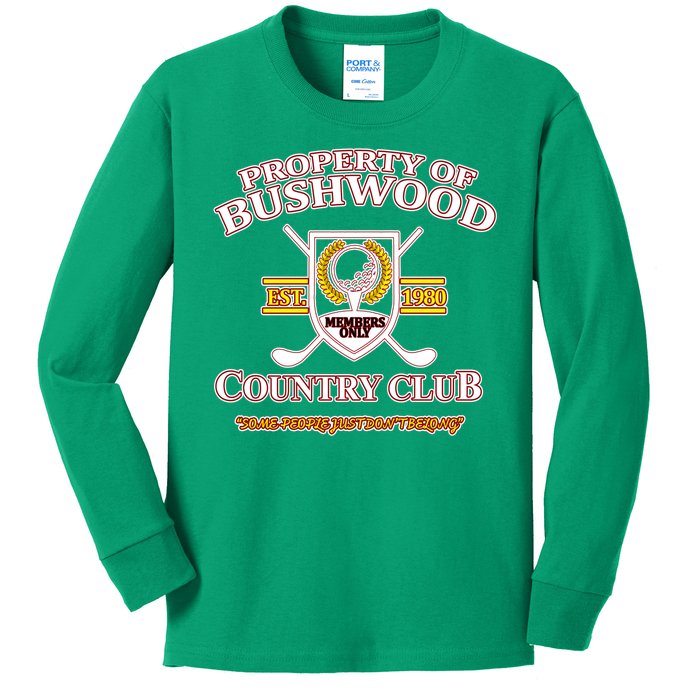 Property Bushwood Country Club Kids Long Sleeve Shirt