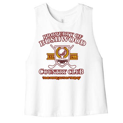 Property Bushwood Country Club Women's Racerback Cropped Tank