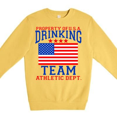 Property of U.S.A. Drinking Team Premium Crewneck Sweatshirt