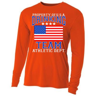 Property of U.S.A. Drinking Team Cooling Performance Long Sleeve Crew