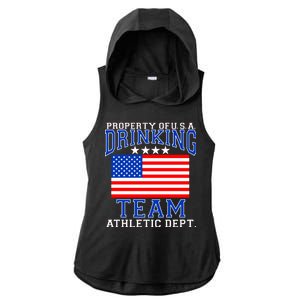 Property of U.S.A. Drinking Team Ladies PosiCharge Tri-Blend Wicking Draft Hoodie Tank