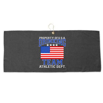 Property of U.S.A. Drinking Team Large Microfiber Waffle Golf Towel