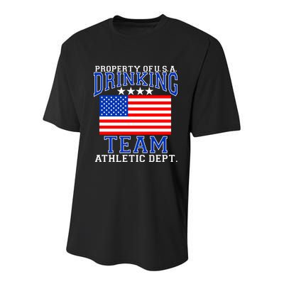 Property of U.S.A. Drinking Team Youth Performance Sprint T-Shirt