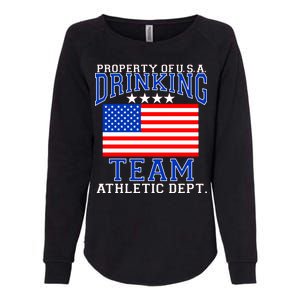 Property of U.S.A. Drinking Team Womens California Wash Sweatshirt