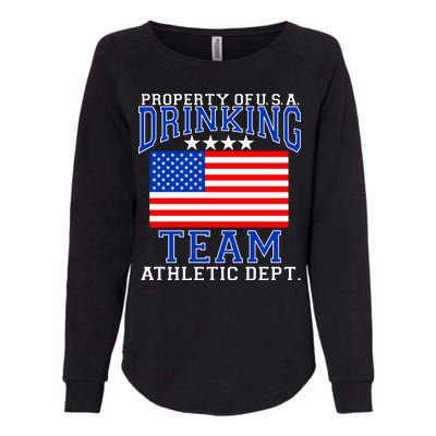 Property of U.S.A. Drinking Team Womens California Wash Sweatshirt