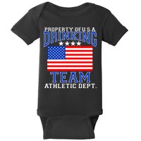 Property of U.S.A. Drinking Team Baby Bodysuit