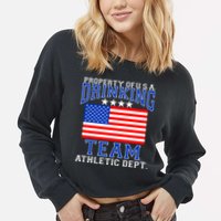 Property of U.S.A. Drinking Team Cropped Pullover Crew