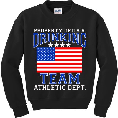 Property of U.S.A. Drinking Team Kids Sweatshirt