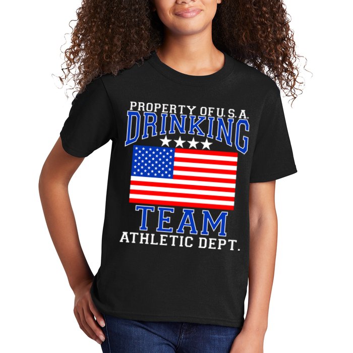 Property of U.S.A. Drinking Team Kids T-Shirt