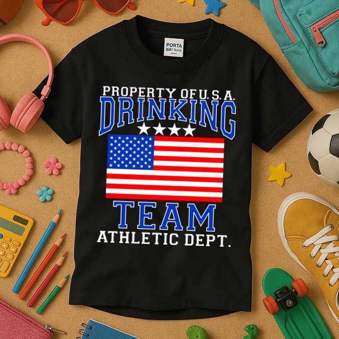 Property of U.S.A. Drinking Team Kids T-Shirt